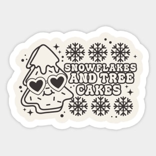 Snowflakes And Tree Cakes Sticker